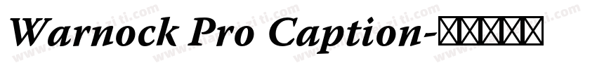 Warnock Pro Caption字体转换